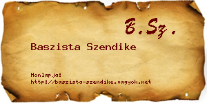 Baszista Szendike névjegykártya